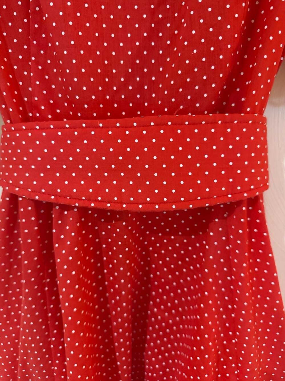 Vintage 80s Jeri Bee Red Polka Dot Square Dance Dress Lace Prairie Western